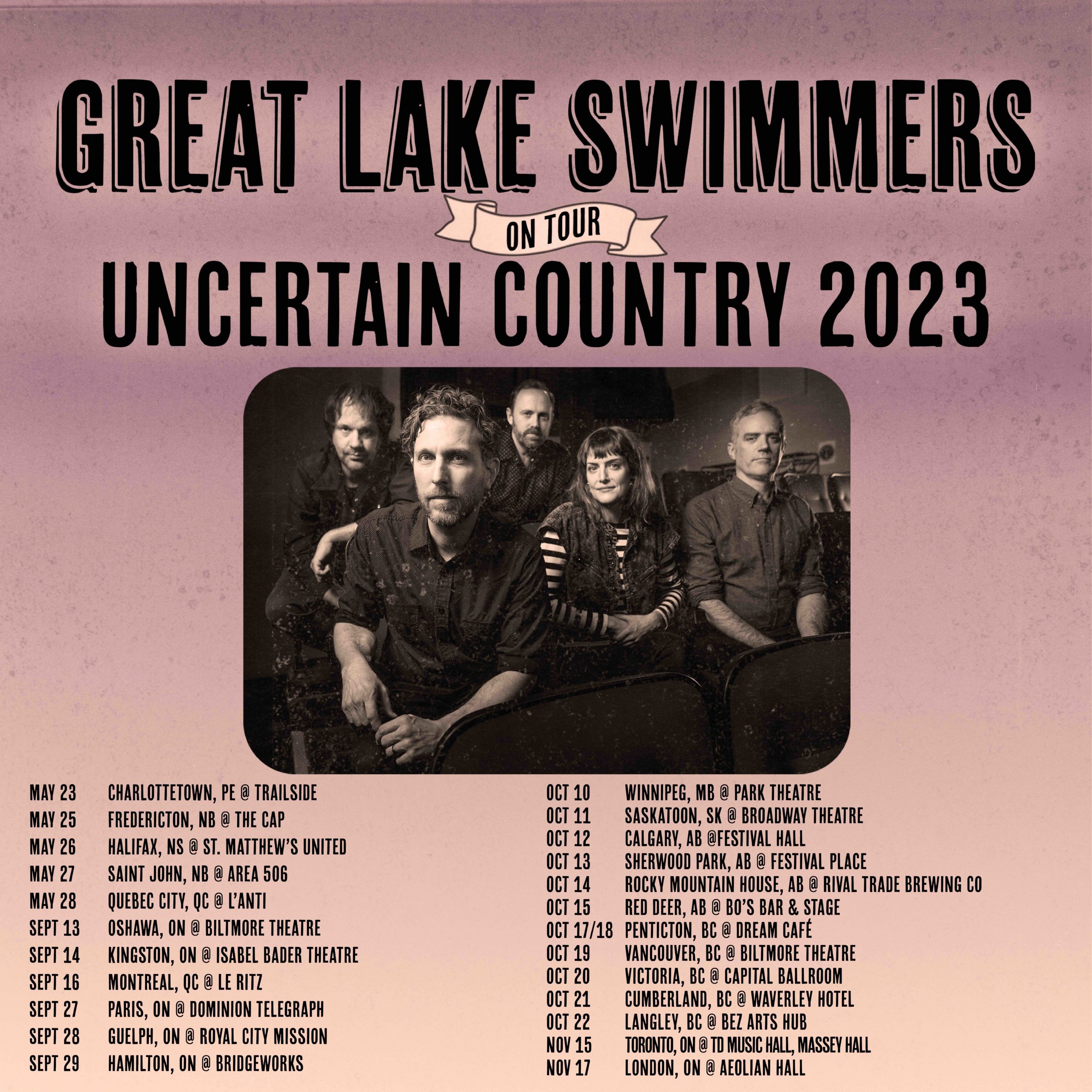 great lake swimmers tour 2023